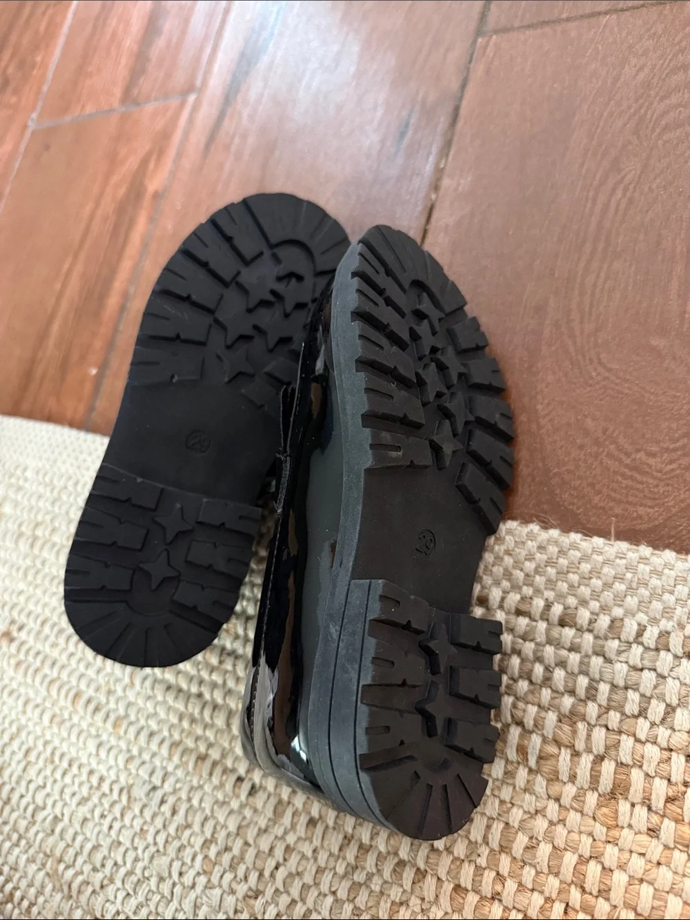 NEW Kids Black Patent Loafers with Fringe and Bow
